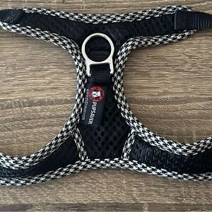 Black and White Dog Harness